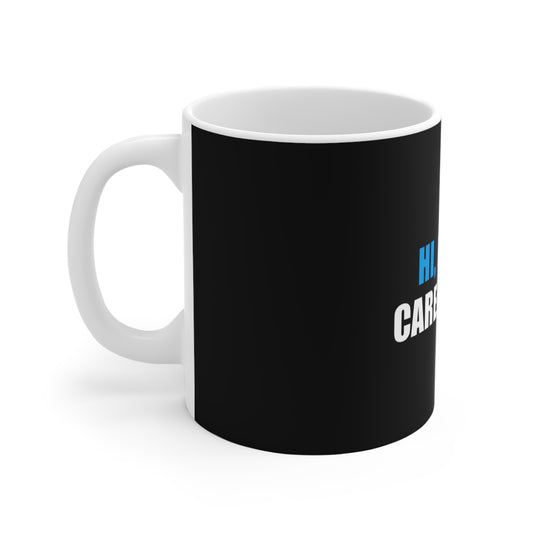 Hi I Don't Care Thanks Mug - funny dark humor mug - detail view | Stoney Tshirts