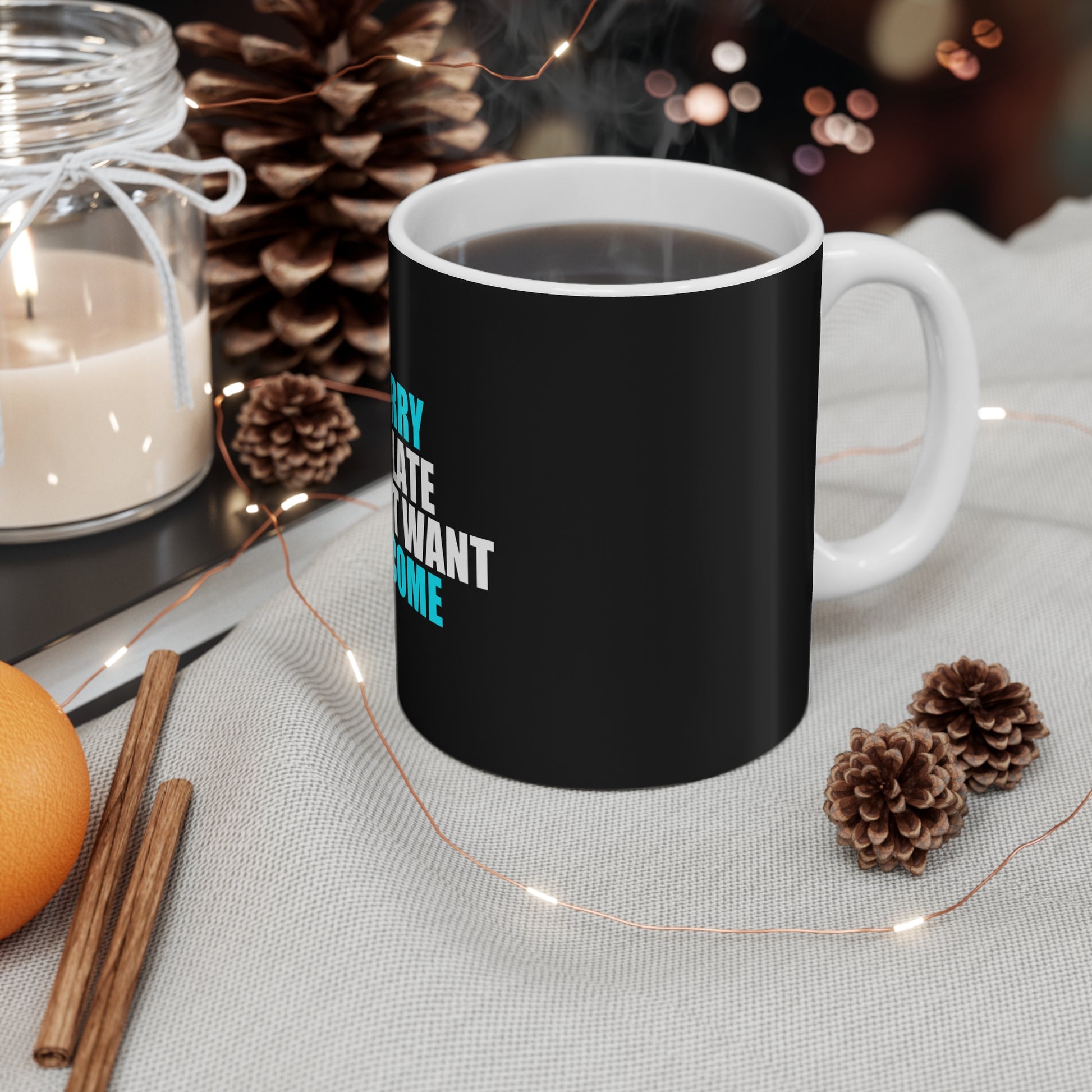 Sorry I'm Late Mug (Version B) - funny dark humor mug - alternate angle | Stoney Tshirts