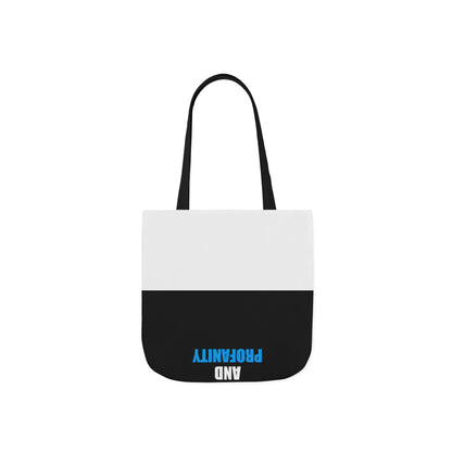 Fluent In Sarcasm Tote Bag - dark humor tote bag - alternate angle | Stoney Tshirts