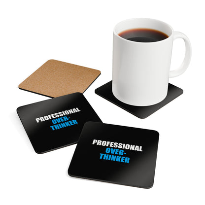 Professional Overthinker Coaster Set - dark humor coaster set - alternate angle | Stoney Tshirts