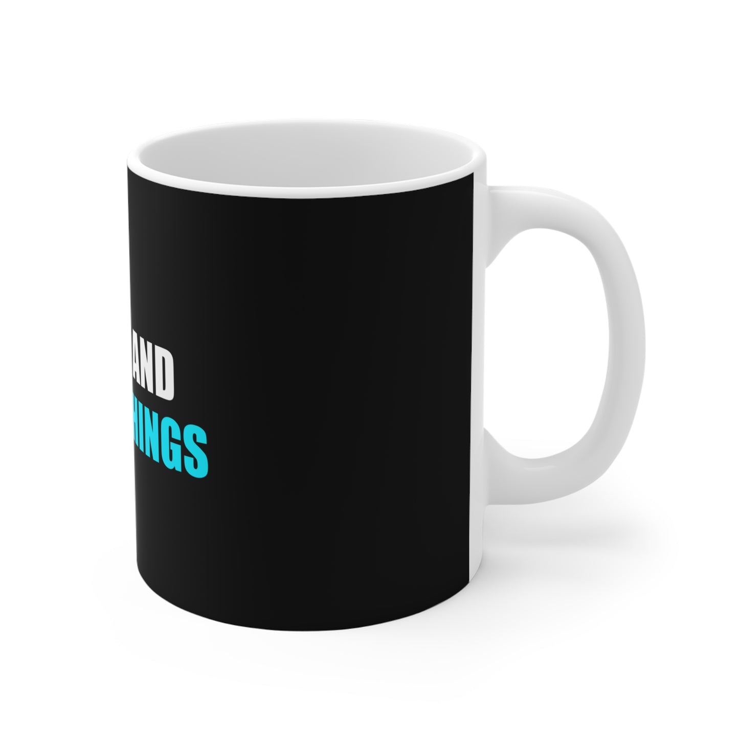 I Drink and I Know Things Mug - funny dark humor mug - lifestyle mockup | Stoney Tshirts