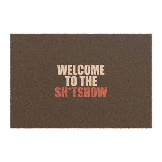 Welcome to the Sh*tshow Doormat - funny dark humor doormat - front view | Stoney Tshirts