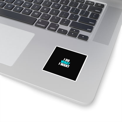 I Do What I Want Cat Sticker - dark humor sticker - alternate angle | Stoney Tshirts