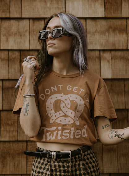 Don't Get It Twisted Tee - dark humor t-shirt - front view | Stoney Tshirts