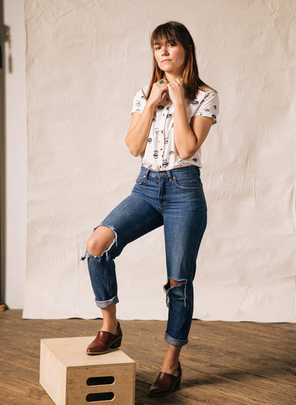 Morning Glory Button-Up - edgy button-up shirt - size chart | Stoney Tshirts