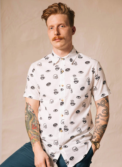 Morning Glory Button-Up - edgy button-up shirt - view 9 | Stoney Tshirts