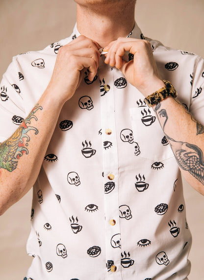 Morning Glory Button-Up - edgy button-up shirt - view 10 | Stoney Tshirts