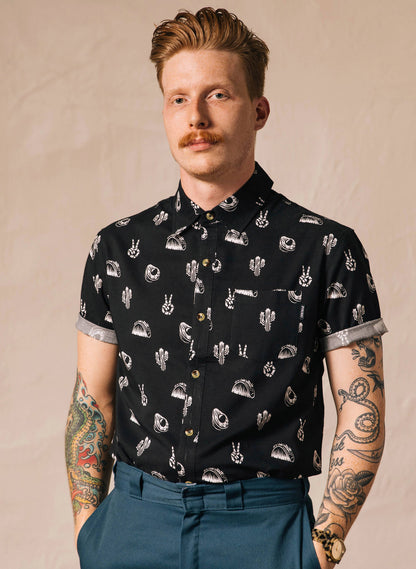 No Problemo Button-Up - edgy button-up shirt - view 9 | Stoney Tshirts