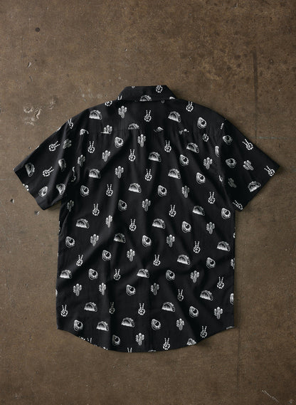 No Problemo Button-Up - edgy button-up shirt - back view | Stoney Tshirts