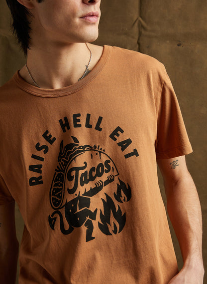 Raise Hell Eat Tacos Tee - dark humor t-shirt - view 9 | Stoney Tshirts